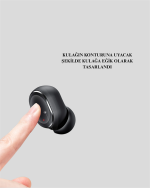 Kablosuz Kulak İçi Bluetooth Kulaklık Stereo Dokunmatik Kontrollü Kulaklık