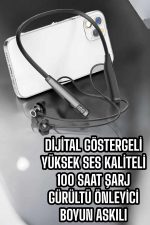 Boyun Bantlı Bluetooth Kulaklık Yüksek Ses Kaliteli 100 Saat Kulaklık