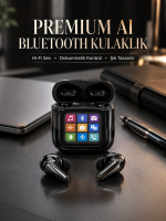 AI Destekli Dokunmatik Ekranlı Kablosuz Bluetooth Kulaklık