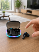 RGB Şarj Kutulu TWS Kablosuz Kulaklık Bluetooth 5.4 HD Voice Type-C Şarj Destekli