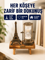 Dekoratif Kum Saati – Ahşap Malzeme, Hediyelik Masa Aksesuarı
