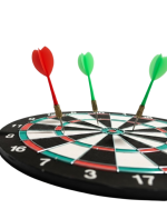 15 İnç Dart Tahtası Seti Dayanıklı Yapı 4 Metal Dart Oku