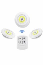 Dolap Işığı Mutfak Rafı Işığı Uzaktan Kumandalı 3 Lü Spot Led Lamba