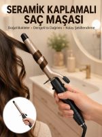 25 mm Seramik Saç Maşası Kalın Bukle ve Hacimli Dalga İçin Yeni Nesil