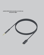 1 Metre Lightning to Aux Çevirici Kablo Stereo Ses Yüksek Kalite