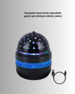 360° Dönen Galaxy Projektörlü Gece Lambası – Star Master Yıldızlı Gökyüzü Efekti