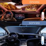 Toyota Yaris, VW Polo, Kia Rio, Fiat Punto, Hyundai Accent Blue Uyumlu Oto Şemsiye