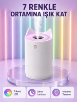 Oda Nemlendirici LED Işıklı Ultrasonik Buhar Makinesi Aroma Difüzör