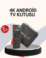 4K Android TV Box – Akıllı Medya Oynatıcı, 2GB RAM, 16GB Hafıza, Wi-Fi Destekli