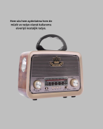 Bluetooth Özellikli Nostalji Radyo 3 Bant AM SW