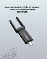 USB WiFi Adaptör – 1200 Mbps Hız