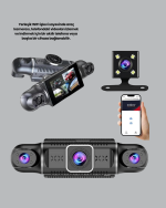 1080P 4 Kanallı Araç Kamerası GPS + WiFi + G Sensör Destekli