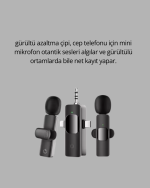 Küçük Boyutlu Mikrofon - 8 Saat Kullanım