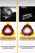 Solar Şarjlı Çok Fonksiyonlu Reflektör Işıklı Ikaz Lambası Acil Durum Reflektörü Acil Durum Uyarı Lambası