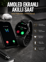 Akıllı Saat Amoled Ekran 3 Kordonlu NFC Ve GPS Uyumlu