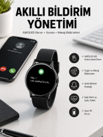 Akıllı Saat Çok Fonksiyonlu Sesli Görüşme NFC Uyumlu Amoled Ekran Yeni Nesil