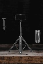 Tripod Kablosuz Bluetooth Bağlantılı Selfie Çubuğu 360 Derece Dönebilen