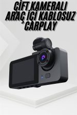 3 Kameralı 2 İnç 1080P Araç İçi Kamera Sürüş Kamerası CarPlay