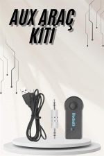 Yeni Nesil Bluetooth Aux Araç Kiti Siyah TV Tablet Telefon Araç Araba