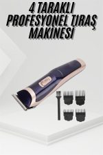 Tıraş Makinesi 4 Başlıklı Paslanmaz Çelik Bıçaklı Tüm Saç Tiplerine Uygun