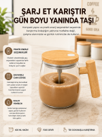 USB Şarjlı Akıllı Karıştırıcı Kupa  IP6 Su Sızdırmaz Yeni Nesil