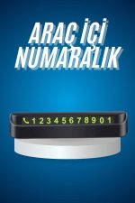 Araç İçi Numaratör Numaralık Oto Cam Kartı Fosforlu Numaratör