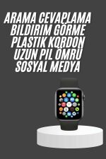 Akıllı Saat Çok Fonksiyonlu Uyku Takibi Adımsayar Nabız Ölçer Arama Cevaplayan