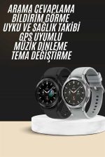 Yeni Nesil Akıllı Saat Çağrı Cevaplayabilen Plastik 47 Mm Uyumlu Kordon