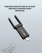 USB WiFi Adaptör – 1200 Mbps Hız