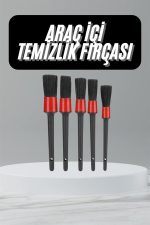 5 Adet Oto Detaylı Temizleyici Araç İçi Temizlik Fırça Seti Koltuk Döşeme Kapı Toz Alma Fırçası