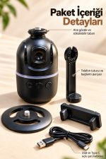 Yüz Takipli Telefon Tutucu El Hareketi Kontrollü Masaüstü Stand
