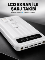 20.000mAh Taşınabilir Powerbank PD Teknolojili Çift USB Çıkışlı Yeni Nesil