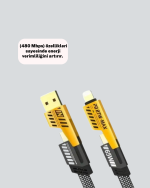 Yüksek Hızlı 65W Güç Çıkışlı Çoklu Cihaz Uyumlu Şarj Kablosu