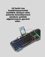 Gaming Klavye ve Mouse Seti PG8018 – Dayanıklı Tuşlar, Hızlı Komut