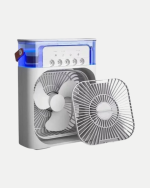 Taşınabilir Mini Klima Fan 3’ü 1 Arada Soğutucu, Nemlendirici ve Gece Lambası