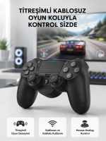 PS4 Kablosuz Oyun Kolu V2 – Bluetooth Bağlantılı, Titreşimli, PC ve Mobil Uyumlu