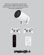 Projeksiyon Cihazı 4K Destekli Kablosuz Bağlantılı Bluetooth 5.0