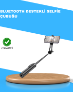 Uzaktan Kumandalı Bluetooth Selfie Çubuğu– Işıklı, 130 cm Ayarlanabilir