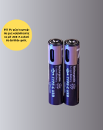 USB Type-C Şarjlı AAA Lityum Pil 1000+ Şarj Döngüsü ile Uzun Ömür