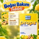 Nivoress Drops Boğaz Pastili ve Şekeri 4 Adet -  Farklı Meyve & Bitki Aroması Çeşidiyle