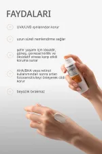 Nemlendirici ve Leke Karşıtı Renksiz Güneş Kremi - Tüm Cilt Tipleri İçin Niasinamid ve Arbutin SPF 50+ 50 ml