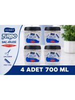 Hobby Turbo Saç Jölesi  Extra Sert Uzun Süre Güçlü Tutuş 700 Ml x 4 Adet
