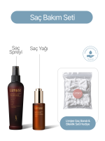 Onarıcı Saç Bakım Seti - Argan Yağı, Keratin ve E Vitamini - Besleyici Saç Spreyi 150 ml ve Bakım Yağı 50 ml- Saç Bandı & Bileklik Seti Hediye