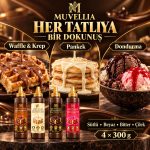 Muvellia 4'lü Set Sosu Waffle Krep Pankek 4 x 300g