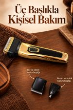 Erkek Bakım Seti Kablosuz Kullanımlı Üç Başlıklı