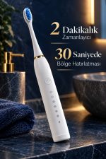 Beyaz Elektrikli Diş Fırçası 3 Yedek Başlıklı