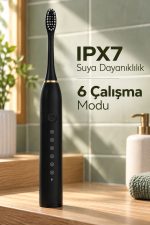 Siyah Elektrikli Diş Fırçası Zamanlayıcılı ve Hafızalı