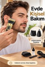 Erkek Bakım Seti Kablosuz Kullanımlı Üç Başlıklı