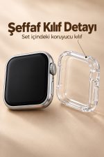 Akıllı Saat Bluetooth Aramalı ve 7 Kordonlu Set