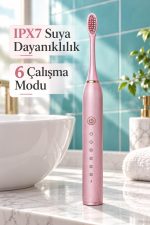 Pembe Şarjlı Elektrikli Diş Fırçası 6 Modlu